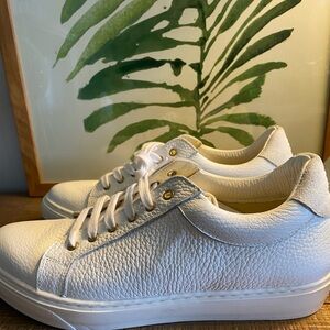 Sarah Flint White Leather Sneakers